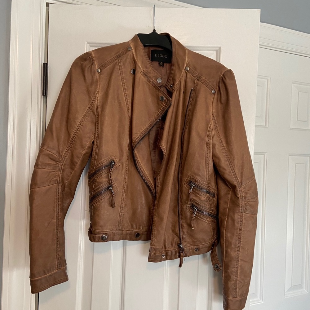 Brown leather jacket